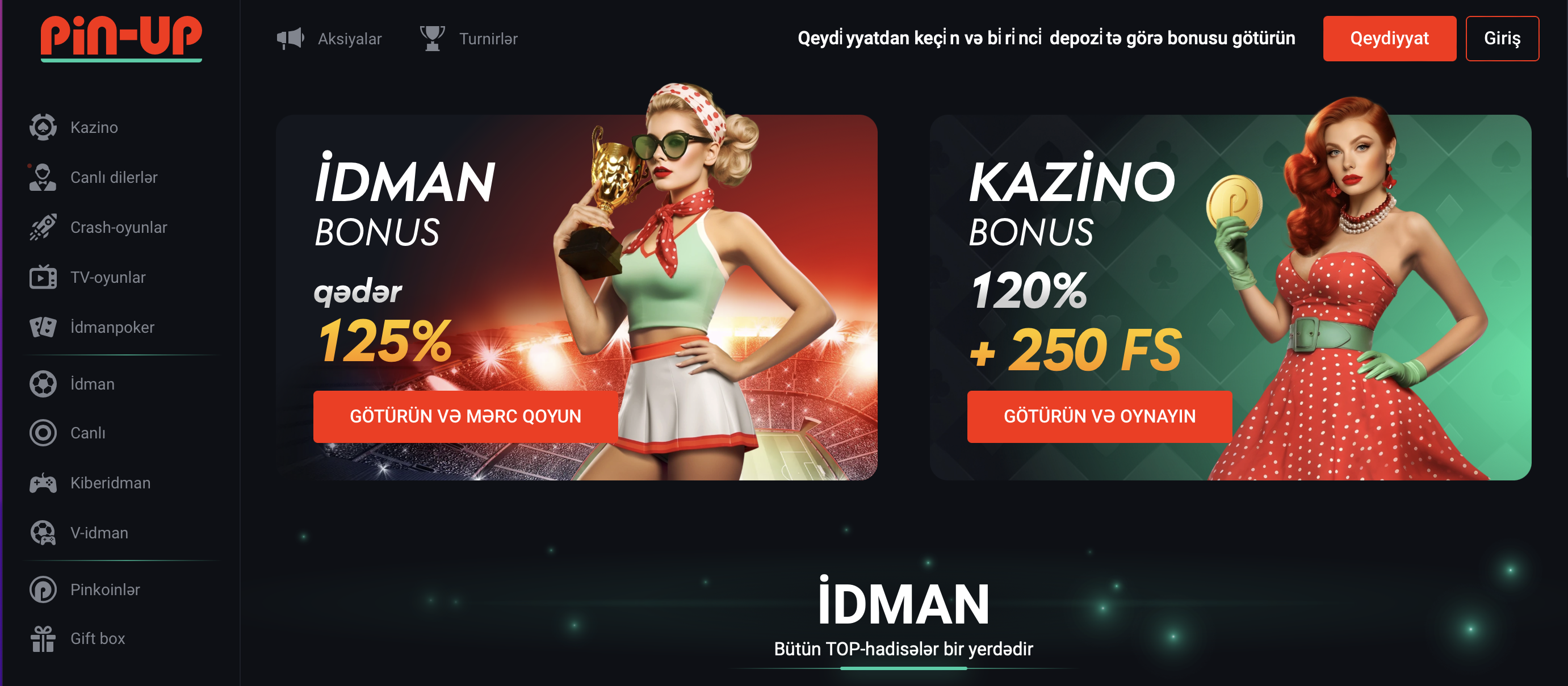 pinap kazinoda hansı yuvalar var